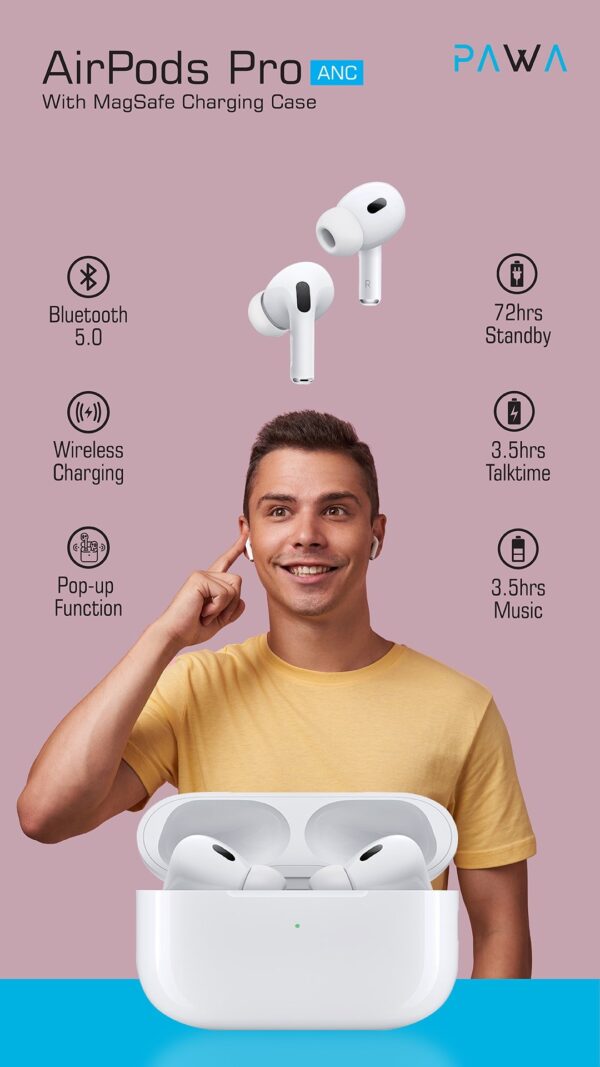 Pawa Earbuds Pro (2nd Generation) ANC With Magsafe Charging Case - Image 2