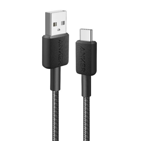 Anker 322 Usb-a To Usb-c Braided Cable 3ft (A81h6h11) - Black