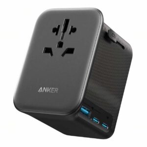 Anker Travel Adapter / With 2 Type-C + 1 USB + 1 AC Ports / Universal Compatibility / 65W Power