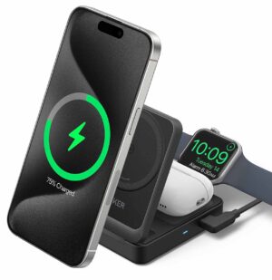Anker MagGo Wireless Stand & Charger / Charges Phone + Apple Watch + AirPods / Foldable / 15W