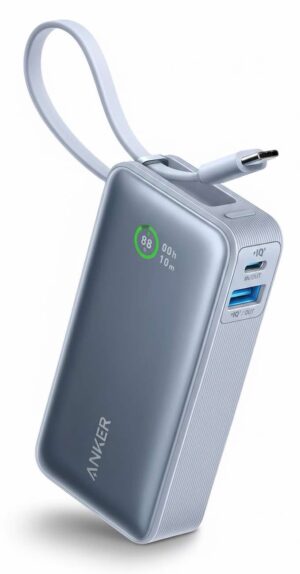 Anker Nano Powerbank / 10000 mAh Capacity / Built-in Type-C Cable / 30W / Blue