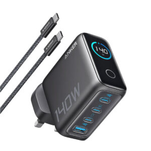 Anker GaN Charger / With 3 Type-C Ports + 1 USB Port / 140W / Type-C Cable / Built-in Display