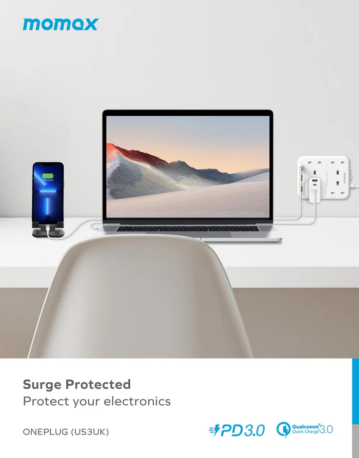 Momax Oneplug 4 Outlet Power Strip With Usb - Image 4