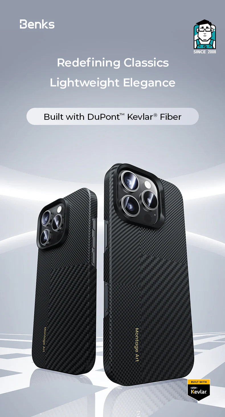 Benks Montage Magnetic ArmorAir Kevlar Case for iPhone 16 Series - Image 5