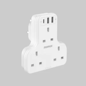 Momax Oneplug 3 Outlet T-shaped Extension Socket With USB