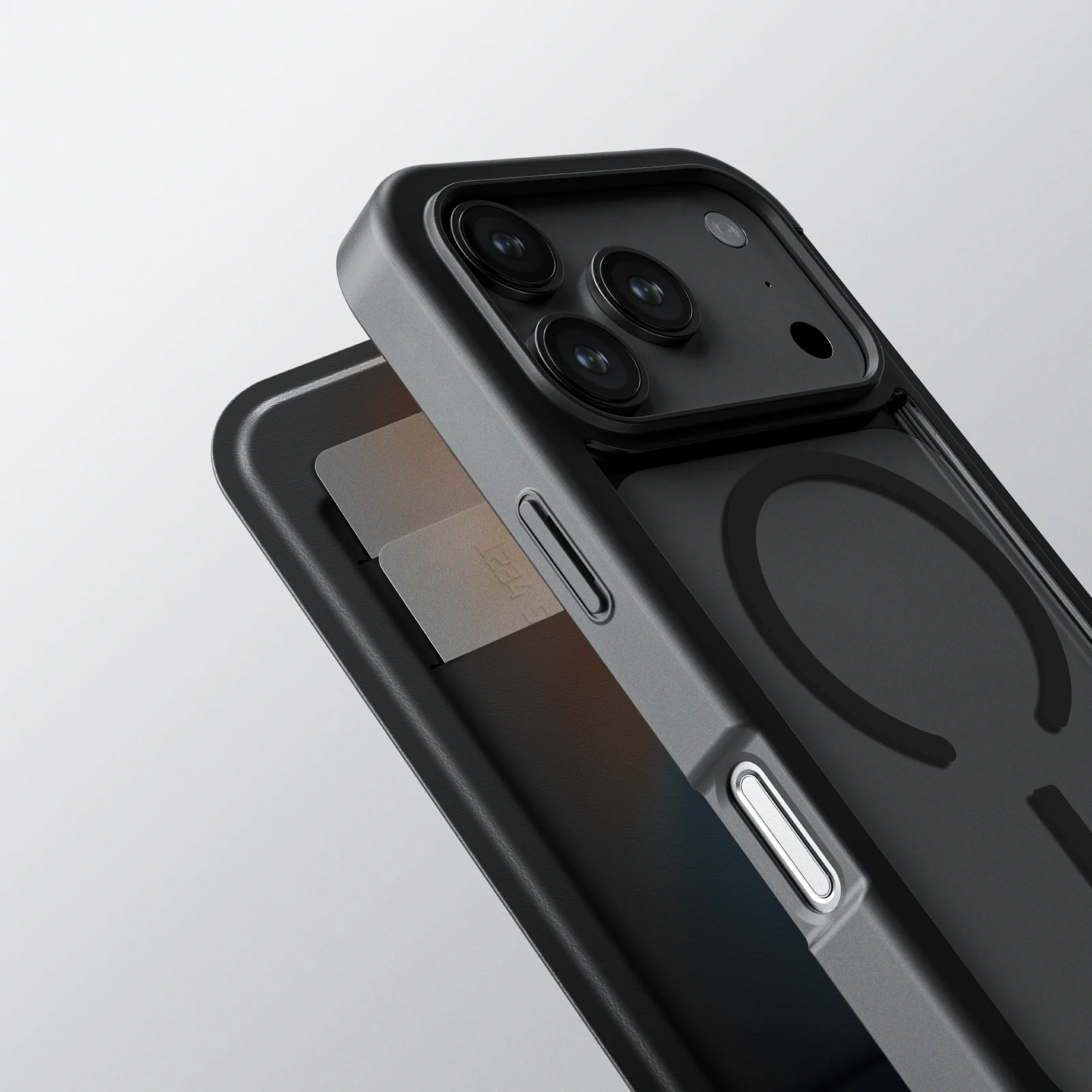 Amazingthing Glamour Folio Magsafe Drop Proof Case for Iphone 17 Pro - Black - Image 2