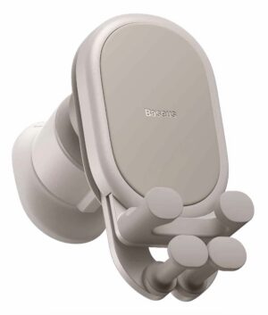 Baseus Magnetic Phone Stand / Mounts on Air Vent / Wireless Charger / Creamy White