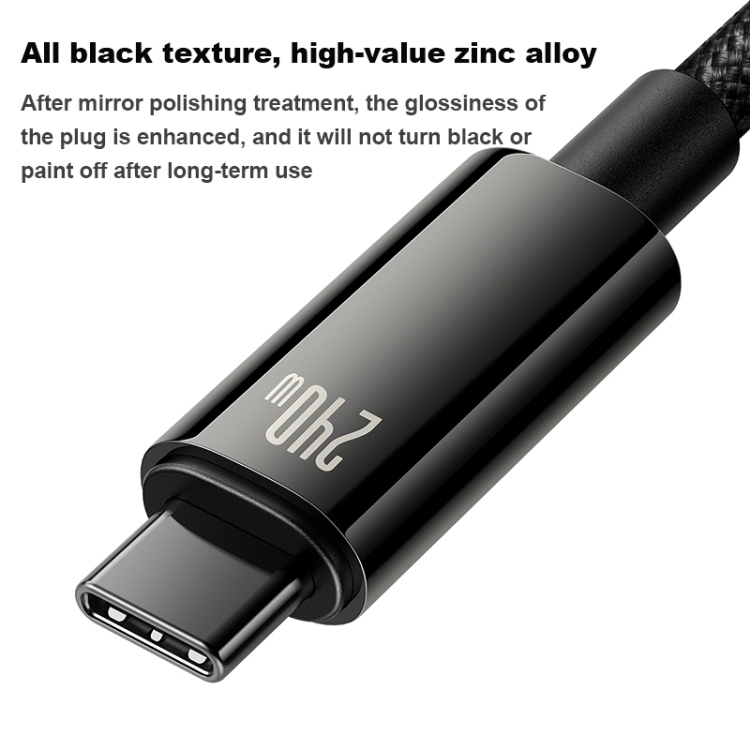 Baseus Type-C to Type-C Cable / 240W Power / 1 Meter / Black - Image 5