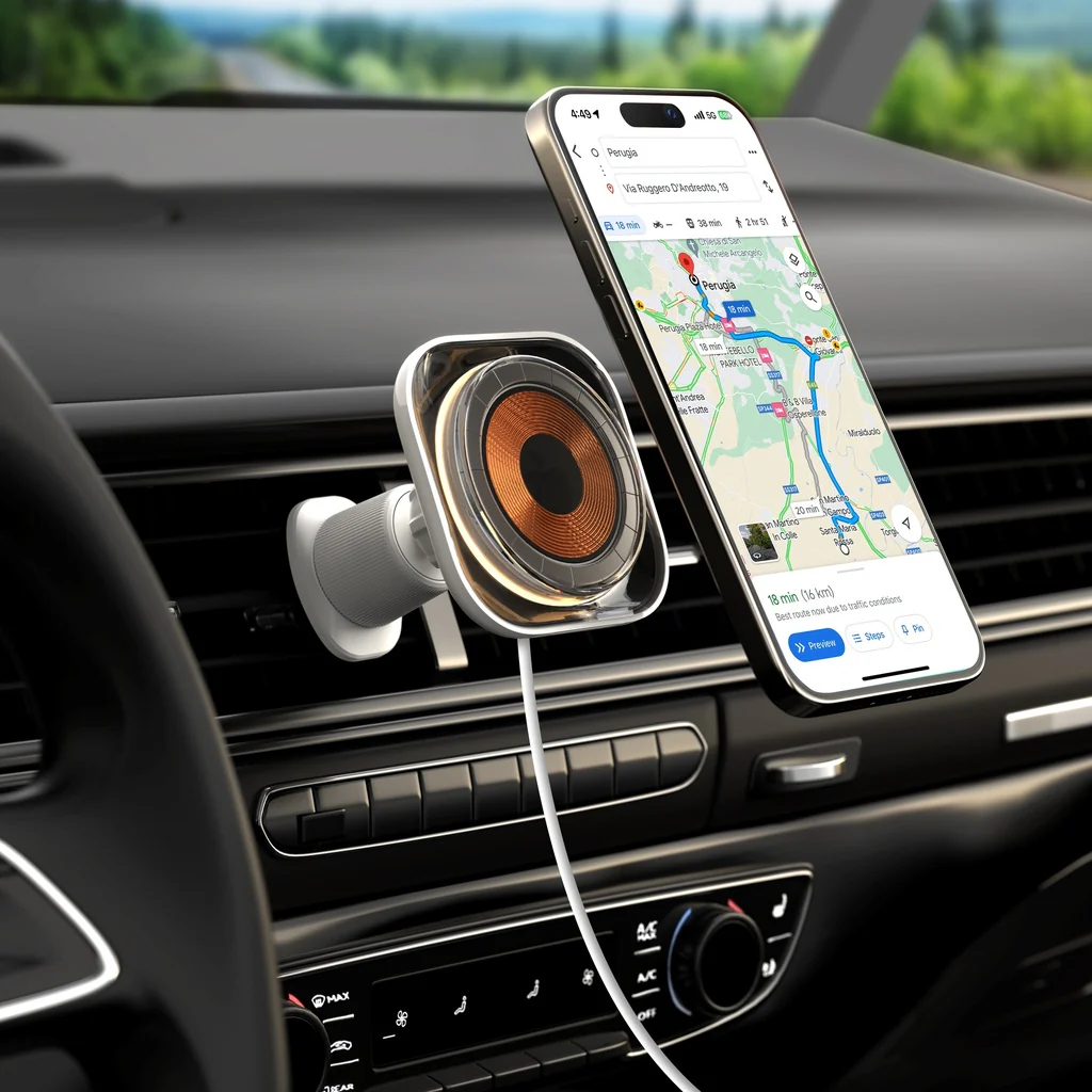 Momax 1-charger Flow Magnetic Wireless Charging Car Mount - Image 2