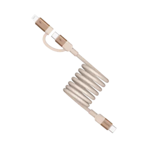 Momax Mag Link  USB-C to C & Lightning Magnetic Cable 1m – Dessert Titanium