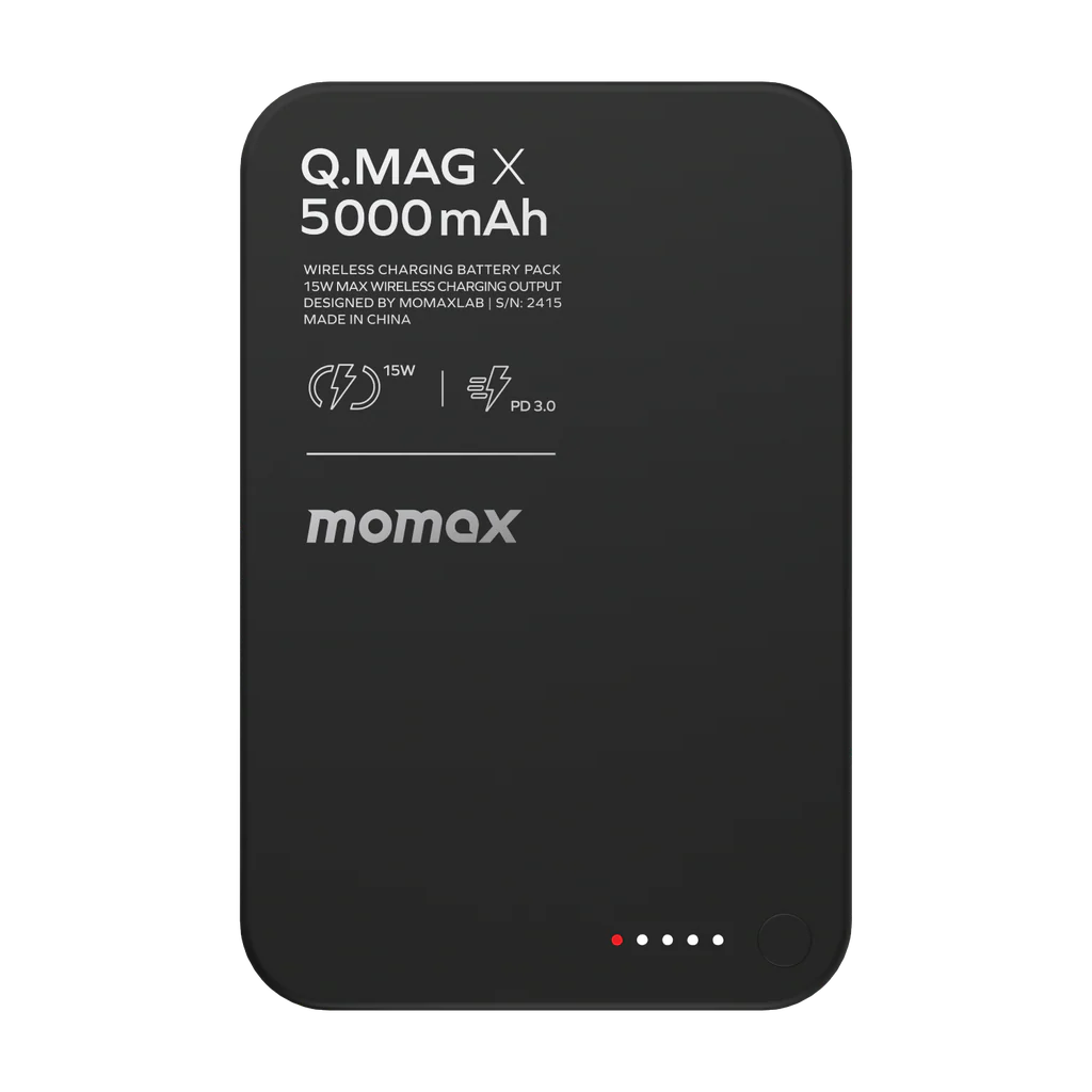 Momax Q.mag X 5000mAh Gen2 15w Ultra Slim Magsafe Wireless Power Bank - Image 2