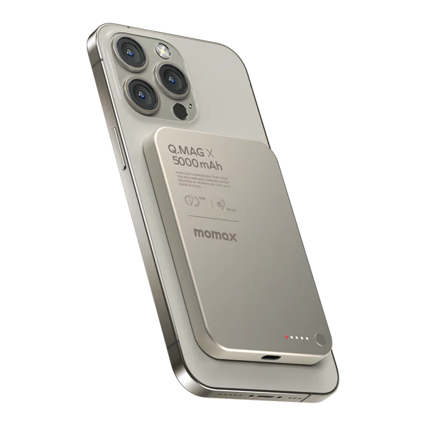 Momax Q.mag X 5000mAh Gen2 15w Ultra Slim Magsafe Wireless Power Bank - Image 5