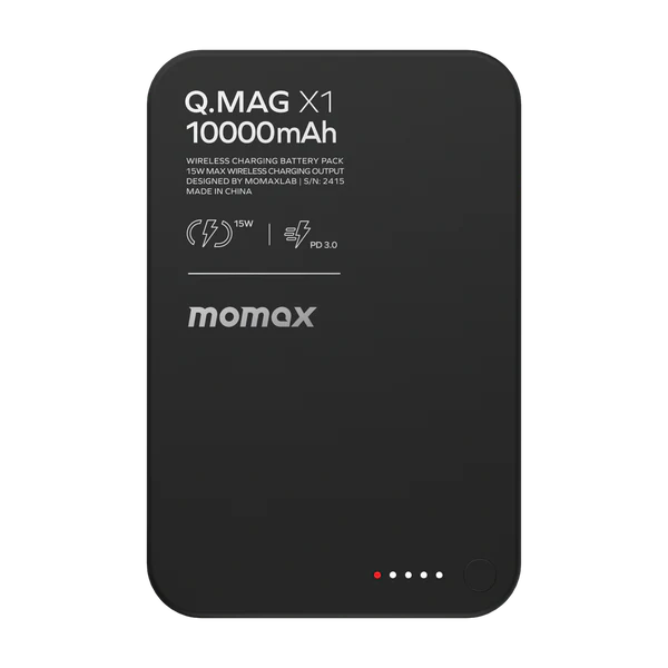 Momax Q.mag X1 10000mAh Gen2 15w Magsafe Wireless Power - Black - Image 3