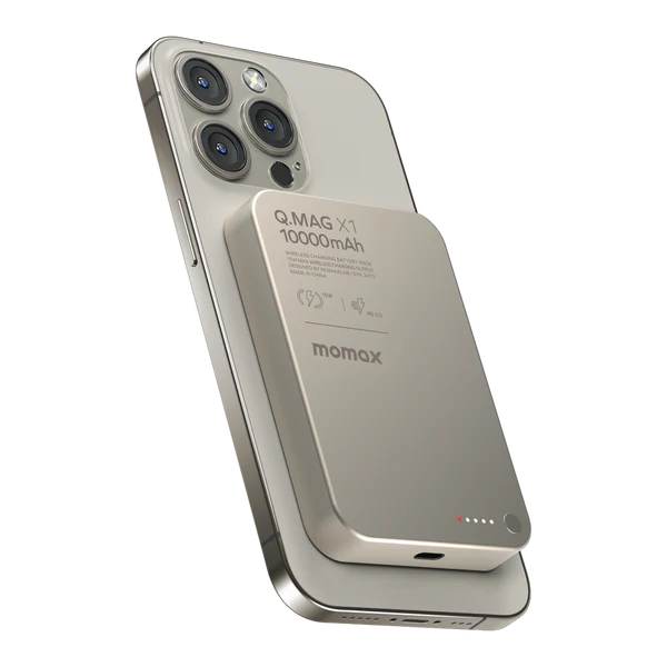 Momax Q.mag X1 10000mAh Gen2 15w Magsafe Wireless Power - Silver