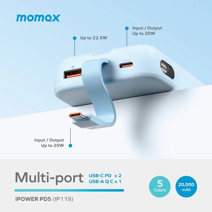 Momax Ipower Pd 3 10000mAh Battery Pack - Image 5