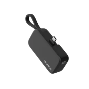 Momax 1-power Mini 5000mAh 3in1 Power Bank With USB – C Plug – Black