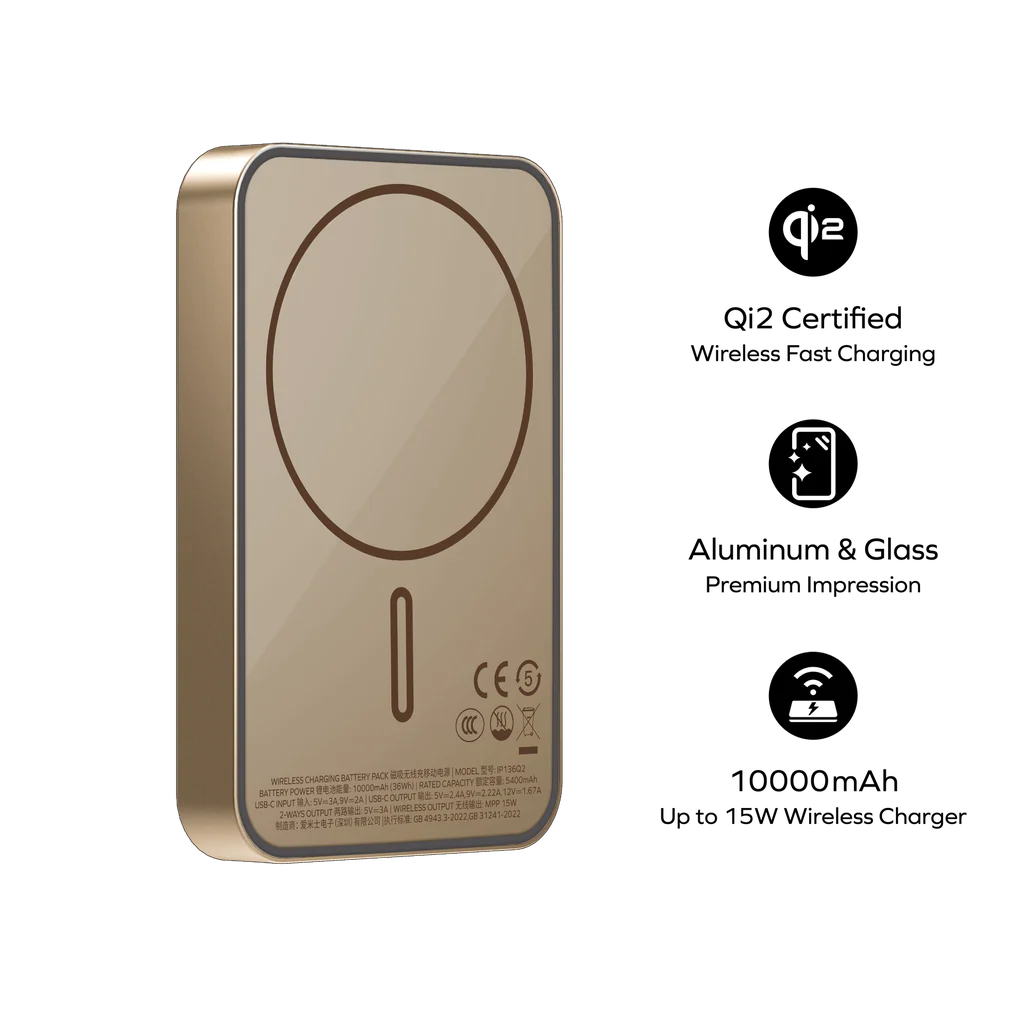 Momax Q.Mag X1 QI2 10000mAh GEN2 15w Magsafe Wireless Power Bank - Image 3