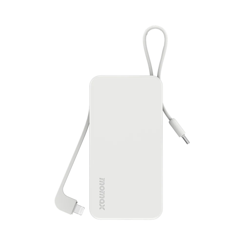 Momax 1-Power Vital+ 10000mAh Power Bank With Built In USB-C & Lightning Cable - Image 3