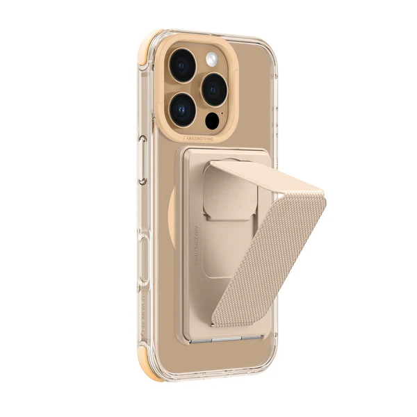 Amazingthing Omni Magsafe Drop Proof Case With Stand For Iphone 16 Series - Rose Gold