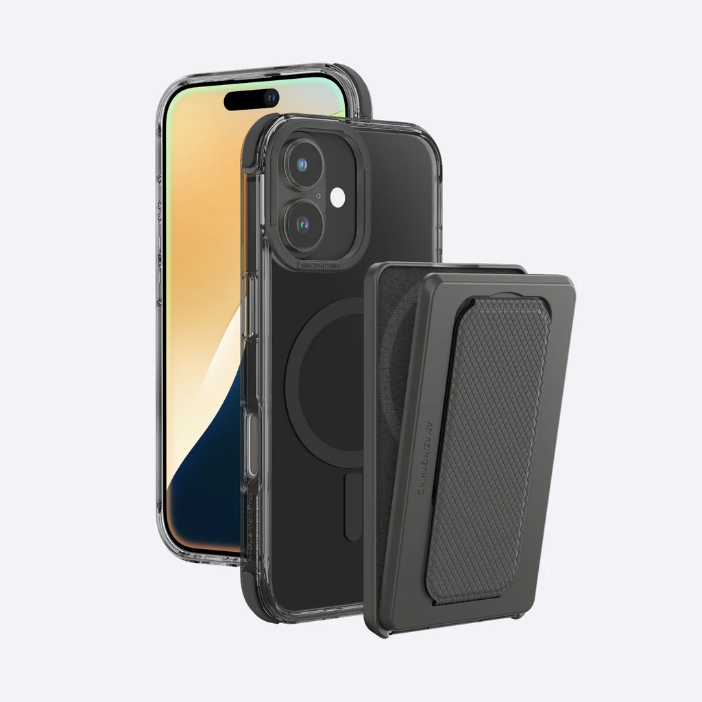 Amazingthing Omni Magsafe Drop Proof Case With Stand For Iphone 16 Series - Black - Image 2
