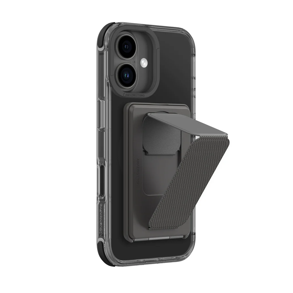 Amazingthing Omni Magsafe Drop Proof Case With Stand For Iphone 16 Series - Black