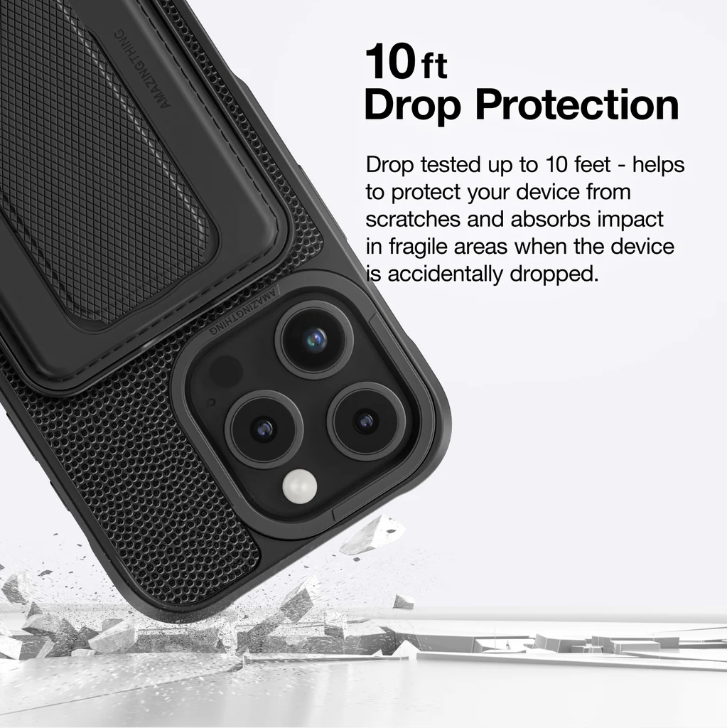 Amazingthing Glamour Magsafe Drop Proof Case With Wallet Stand For Iphone 16 Series - Image 4