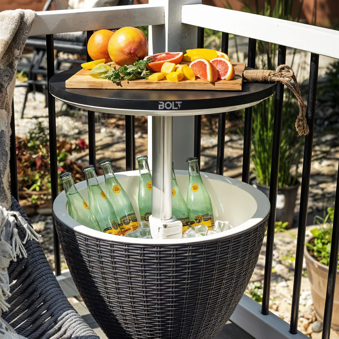 Bolt Cool Bar Plastic Extendable Coffee Table with Ice Bucket - Image 3