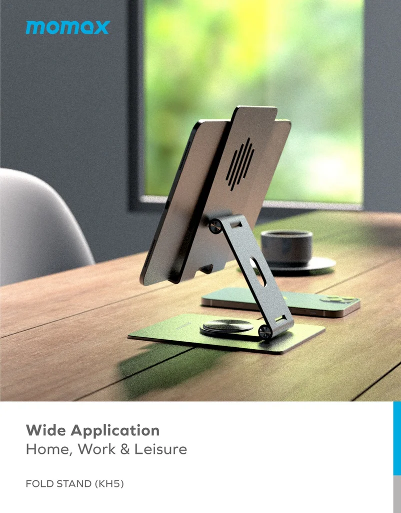Momax Fold Stand Rotatable Phone And Tablet Stand - Image 4