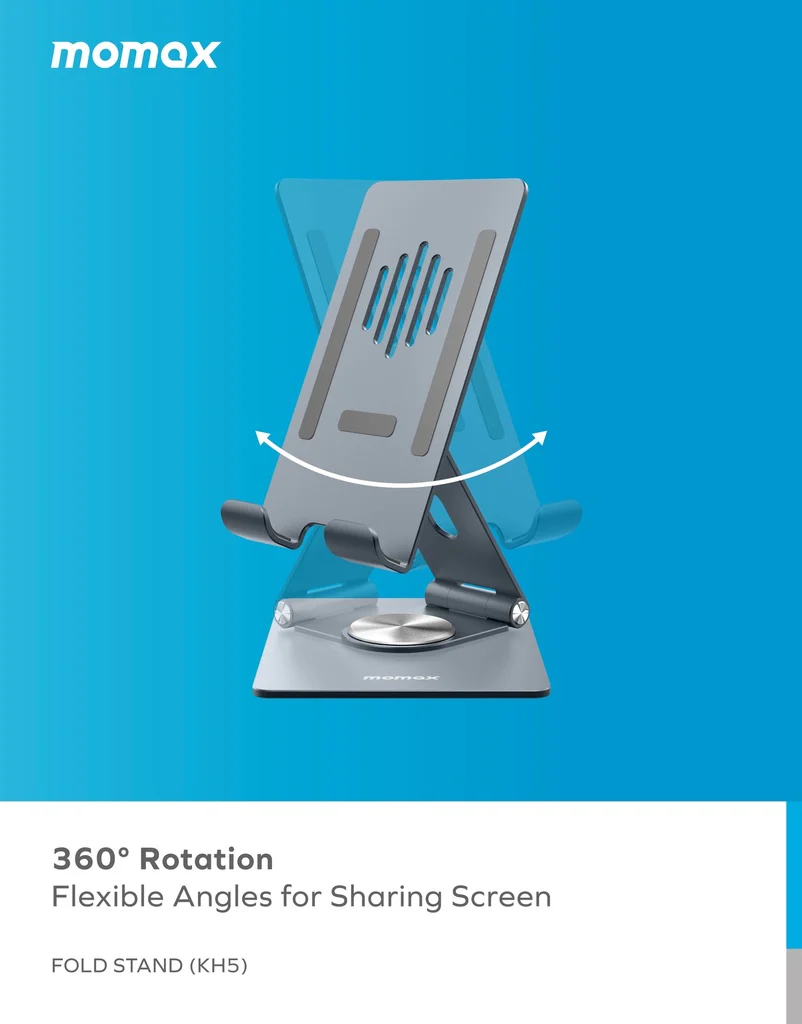 Momax Fold Stand Rotatable Phone And Tablet Stand - Image 5