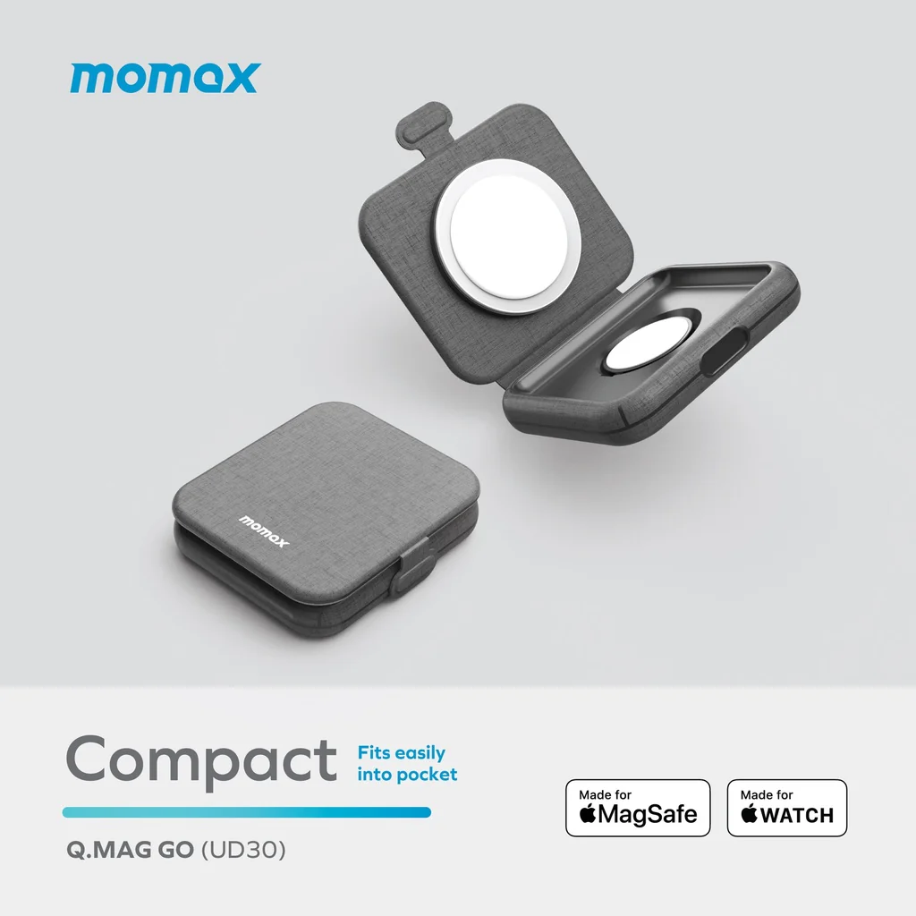 Momax Q. Mag Go 20w 2-in-1 Wireless Charger With Magsafe - Image 4