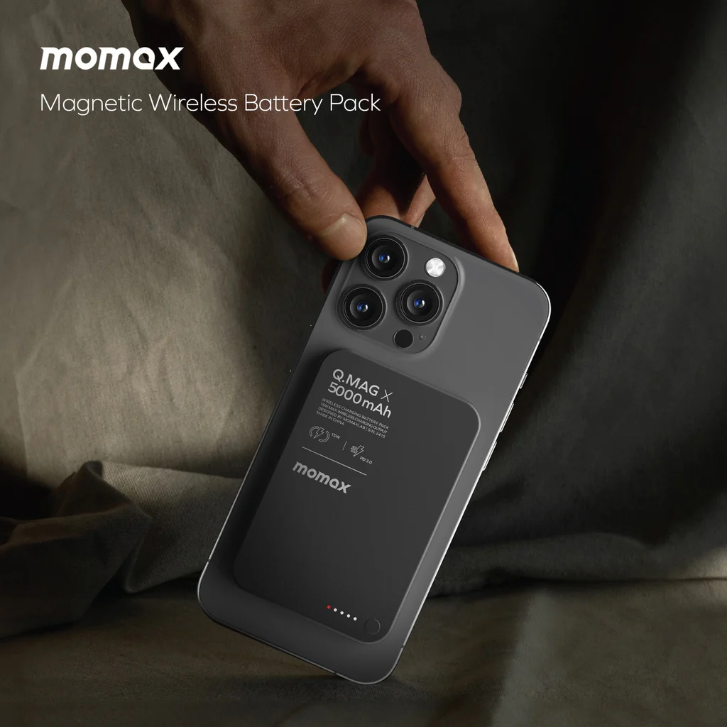 Momax Q.mag X 5000mAh Gen2 15w Ultra Slim Magsafe Wireless Power Bank - Image 4