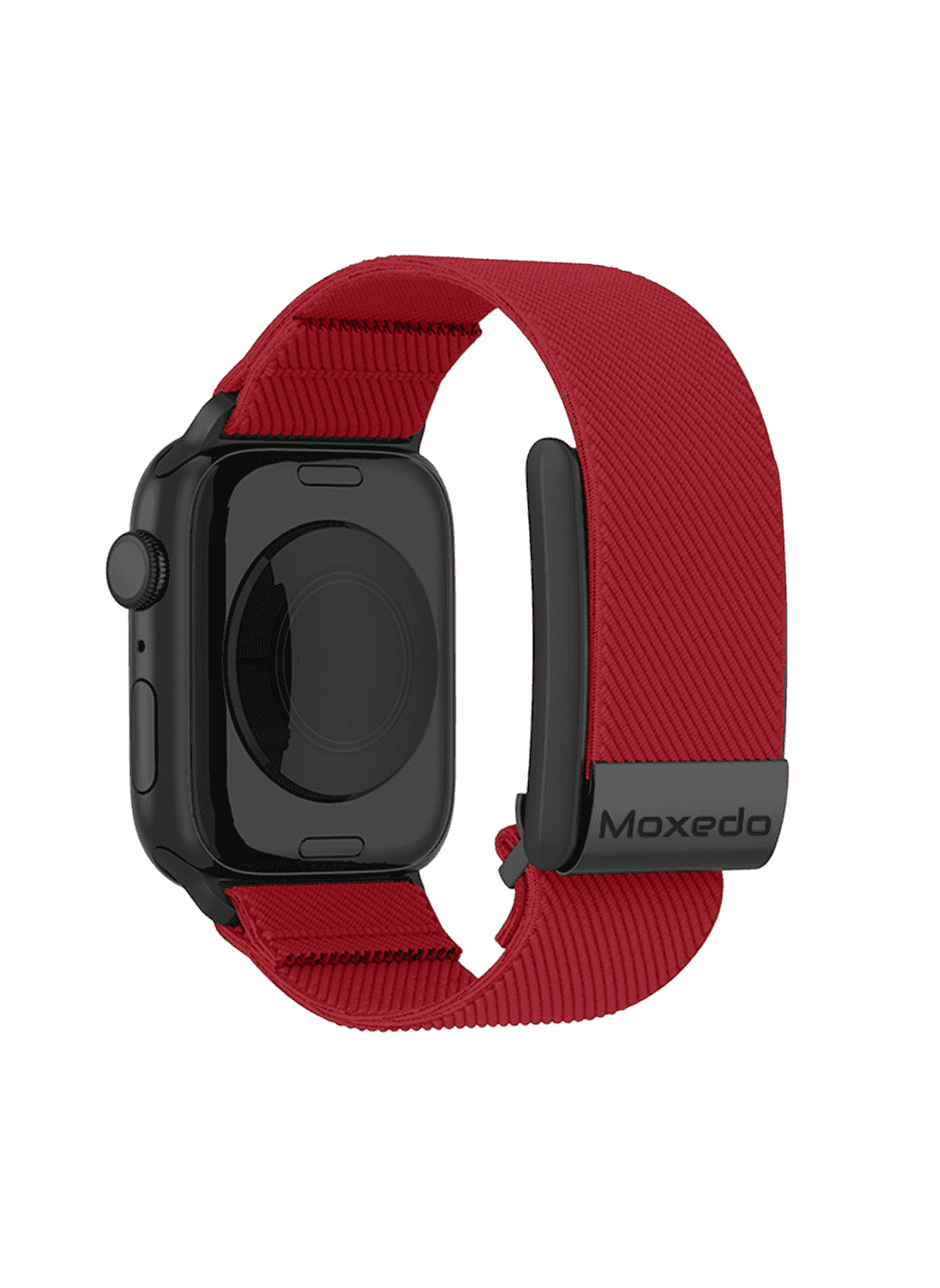 Moxedo Hybrid fit-weave Nylon Braided Band - Red