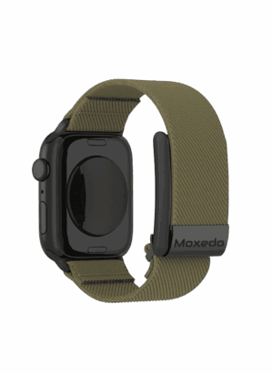Moxedo Hybrid fit-weave Nylon Braided Band – Dark green