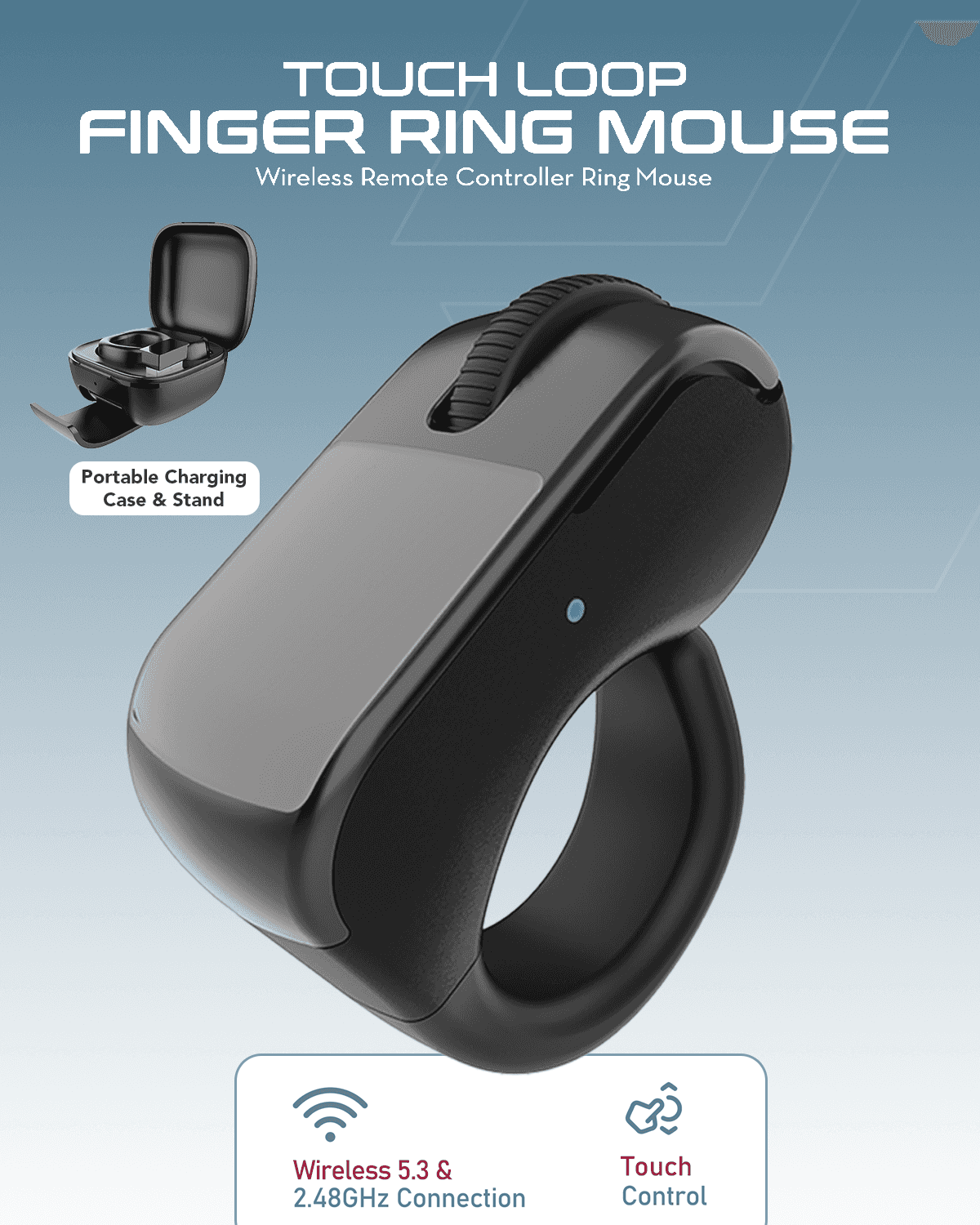 Moxedo Touch Loop Finger Ring Mouse - Image 2
