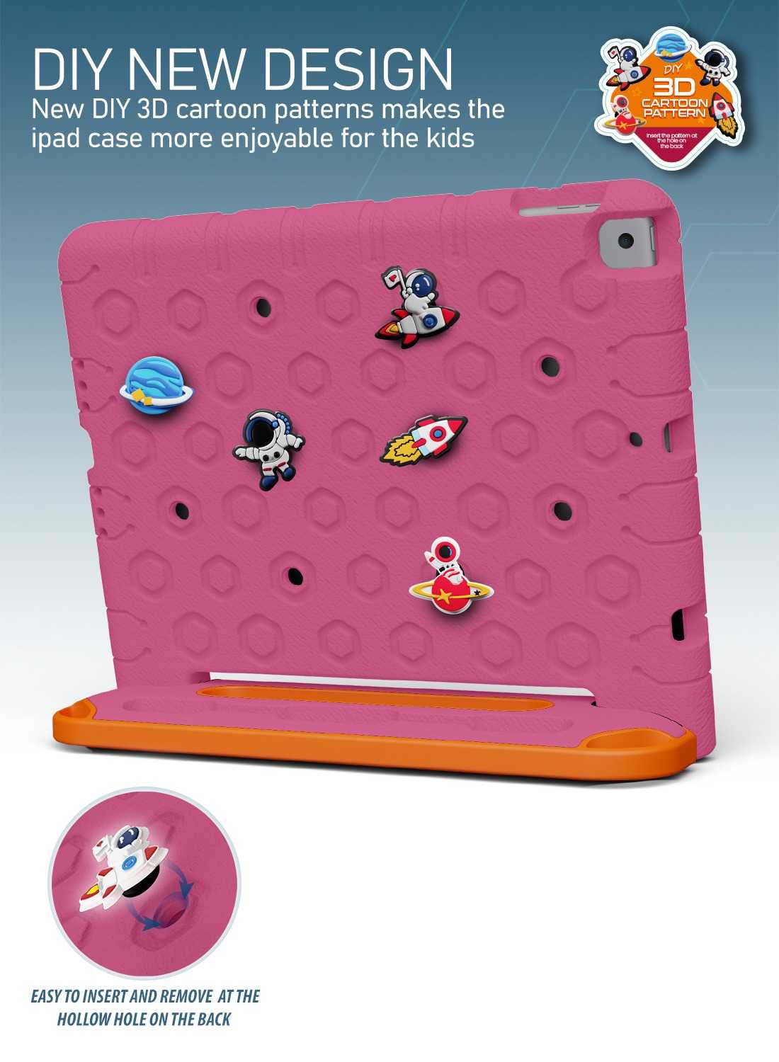 MOXEDO RUGGED TABLET CASE IPAD 10.2 CARTOON PINK - Image 3
