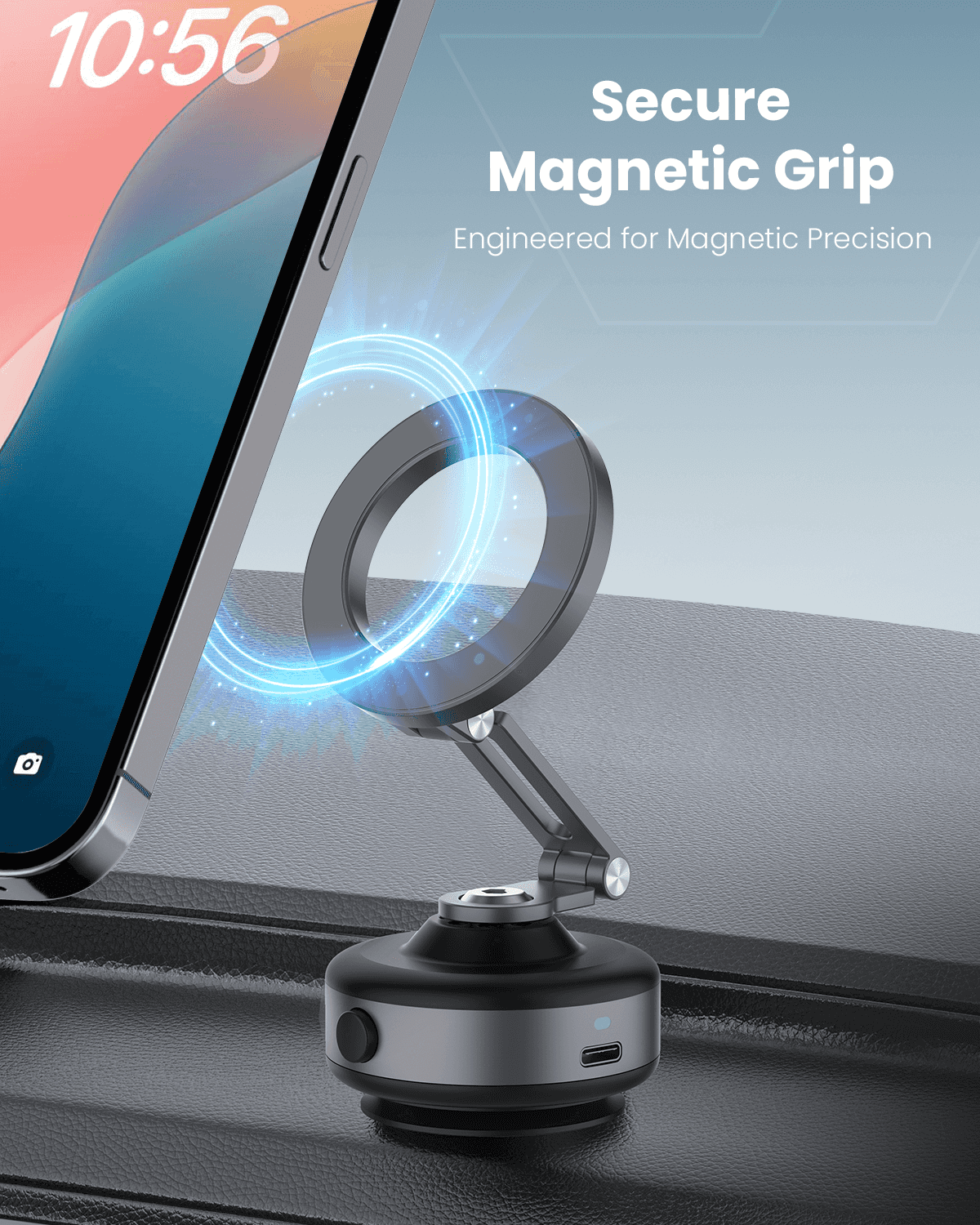 Moxedo Vacuum Suction Electric Magnetic Phone Holder - Image 4