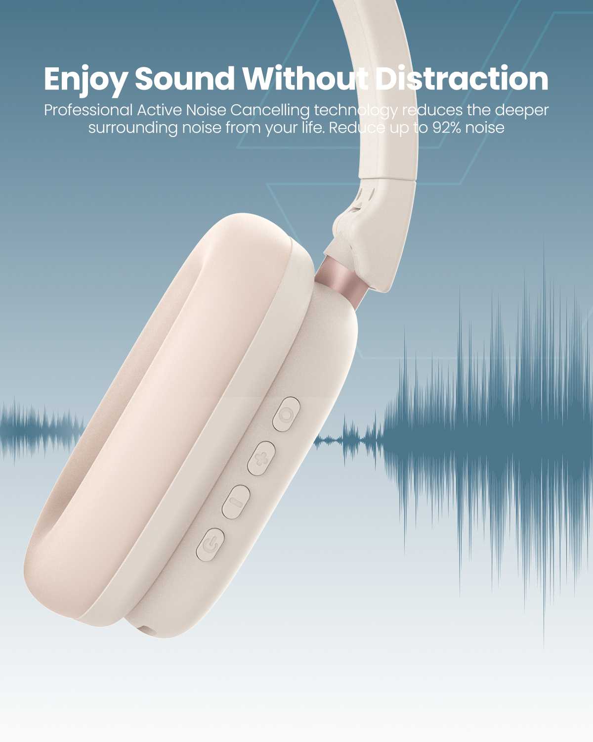 MOXEDO RAVE BASS WIRELESS AND HEADPHONE - BEIGE - Image 5