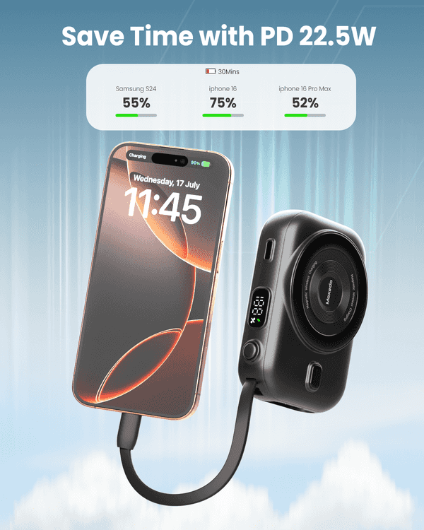 Moxedo Snap-On Magnetic Wireless Charging Power Bank 8000mAh - Image 2