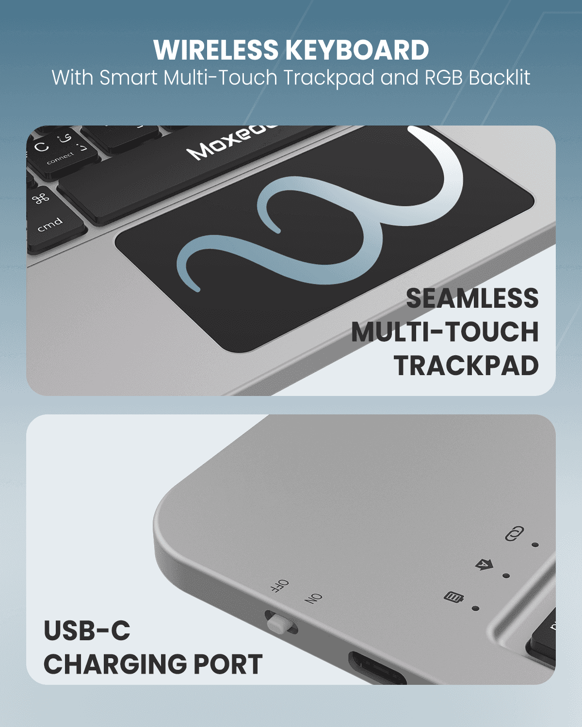 Moxedo Magic Wireless Keyboard iPad 11" Pro (2024) - Image 5