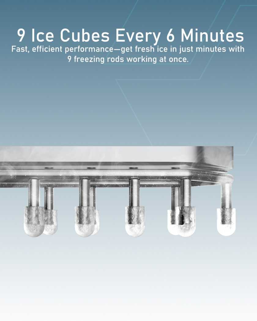 Moxedo Electric Countertop Automatic Ice Maker Machine - Image 3