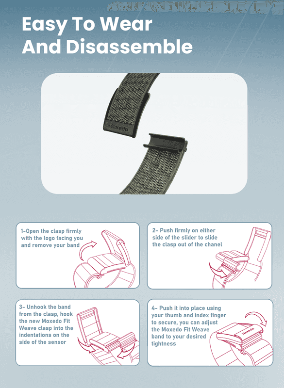 Moxedo Fit-Weave Nylon Braided Band - Cray Green - Image 5