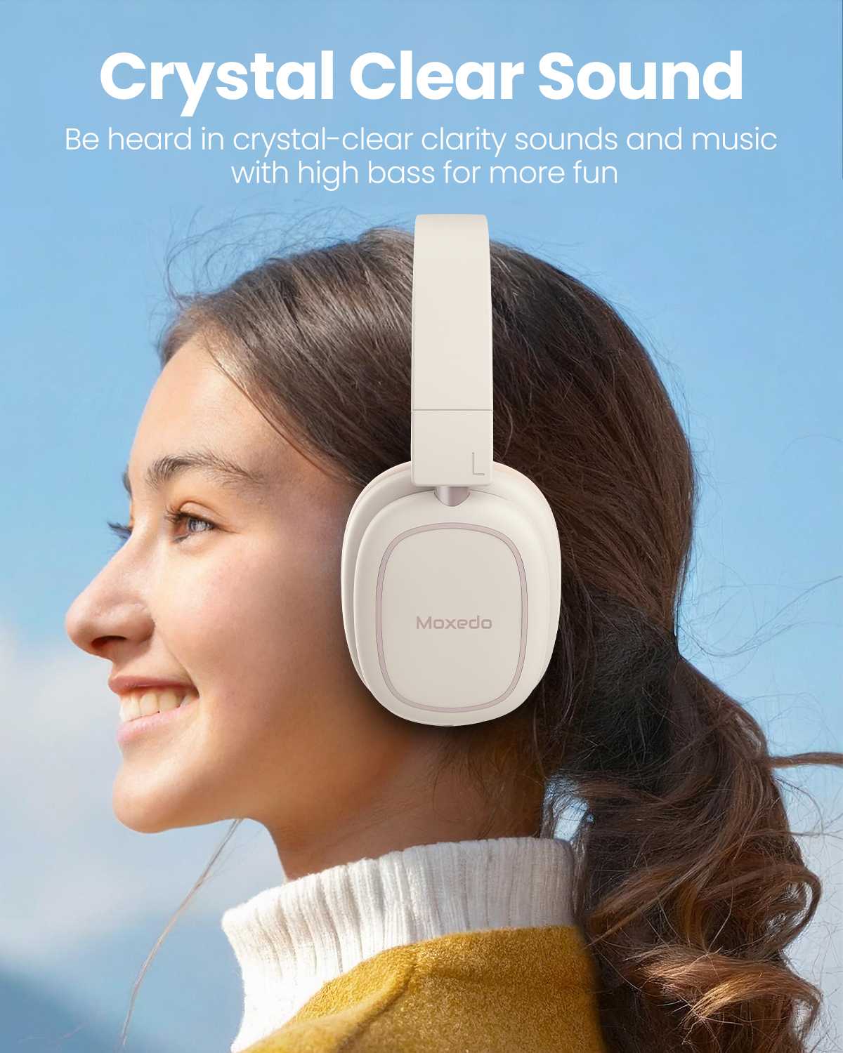 MOXEDO RAVE BASS WIRELESS AND HEADPHONE - BEIGE - Image 7