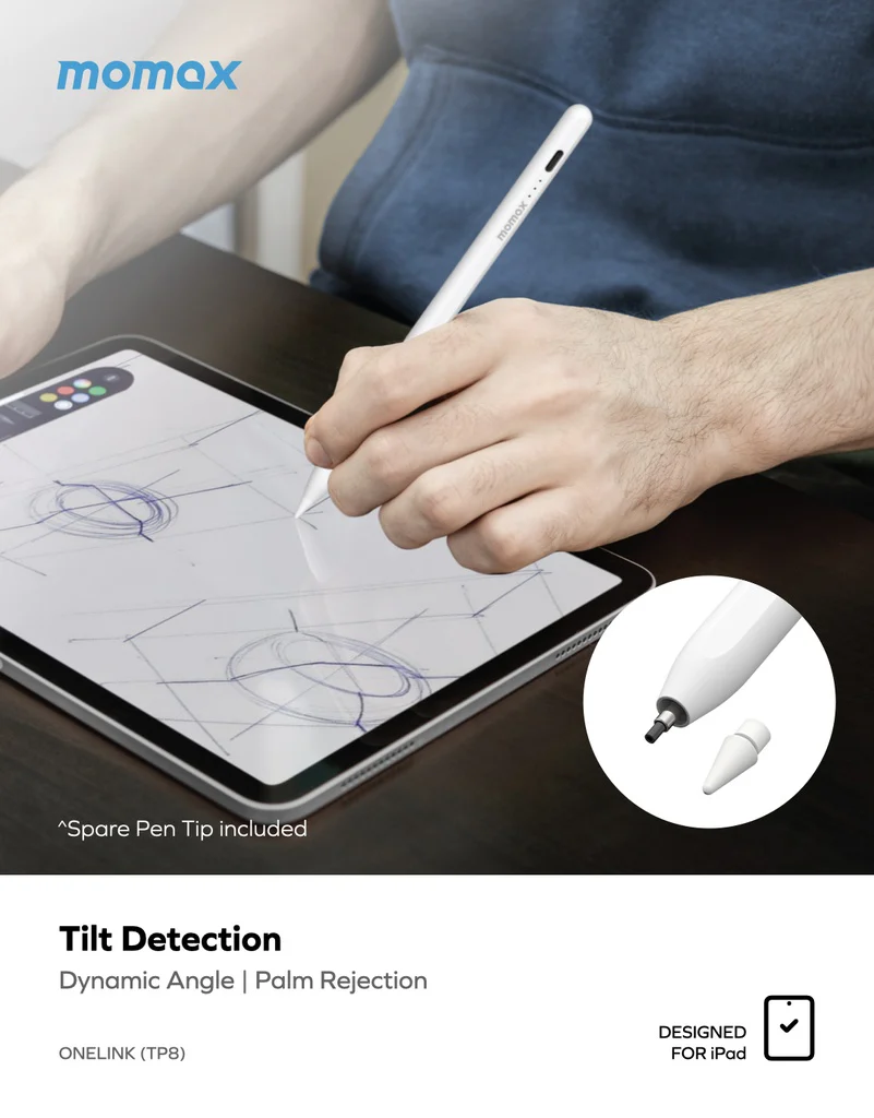 Momax Onelink Active Stylus Pen 4.0 for Ipad - Image 2