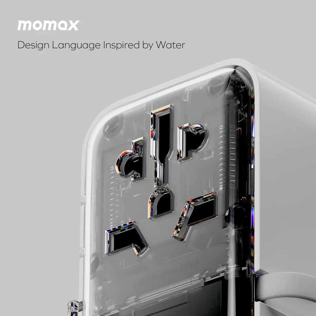 Momax 1-world Flow 35w 4 Port With Built-in USB-C Cable Travel Adaptor - Image 11