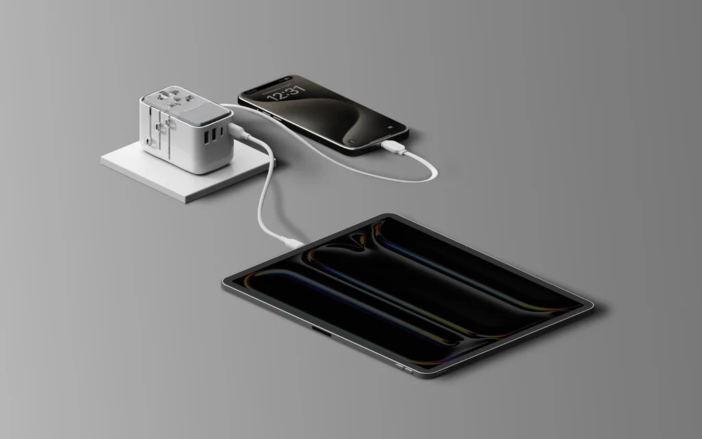 Momax 1-world Flow 35w 4 Port With Built-in USB-C Cable Travel Adaptor - Image 2