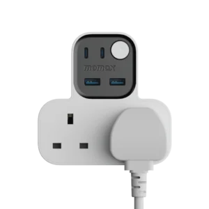 Momax 1-charger Work Flow T-shaped Extention 2 Socket With USB
