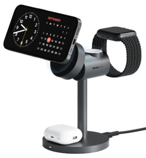 Aukey Stand With Wireless Charger / 3 in 1 / 15W Power