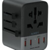 Aukey Travel Adapter / 65W Power / 1 AC Outlet + 4 Type-C Ports + 1 USB Port