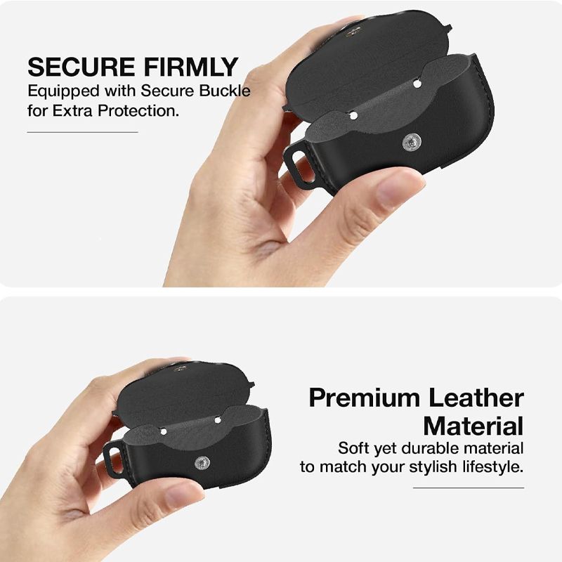 Amazingthing Marsix Pro Leatherette Case Airpod Pro/Pro2 - Black - Image 2