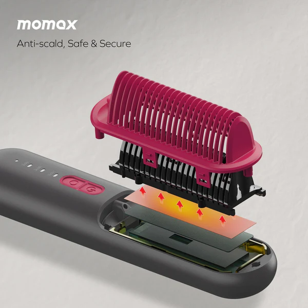 Momax Ultra Sleek Cordless Hair Straightener Brush - Image 5